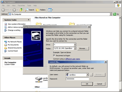 Windows Map Networking Drive dialog